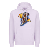 Lilac football lightning bolt Premium Hoodie - Zillion Design Studio