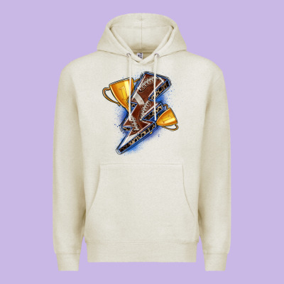 Football Lightning Bolt Premium Hoodie Designed By Zillion Design Studio