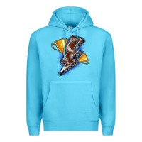 Ocean Blue football lightning bolt Premium Hoodie - Zillion Design Studio