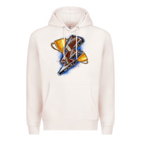 Pale Pink football lightning bolt Premium Hoodie - Zillion Design Studio