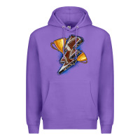 Purple football lightning bolt Premium Hoodie - Zillion Design Studio