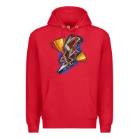 Red football lightning bolt Premium Hoodie - Zillion Design Studio