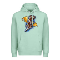 Seafoam football lightning bolt Premium Hoodie - Zillion Design Studio