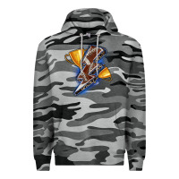 Slate Camo football lightning bolt Premium Hoodie - Zillion Design Studio