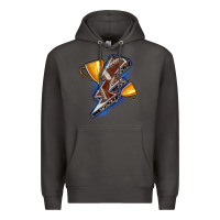 Smoke football lightning bolt Premium Hoodie - Zillion Design Studio