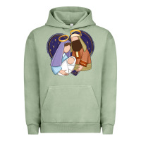 Pigment Oil Green holy night jesus birth Urban Hoodie - Zillion Design Studio