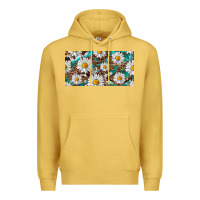 Antique Gold leopard daisy Premium Hoodie - RanaPortraitStore