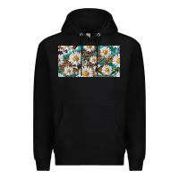 Black leopard daisy Premium Hoodie - RanaPortraitStore
