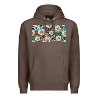 Coffee leopard daisy Premium Hoodie - RanaPortraitStore