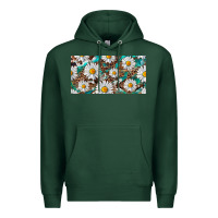 Sports Green leopard daisy Premium Hoodie - RanaPortraitStore