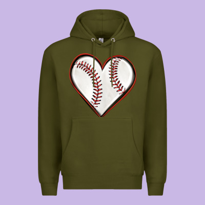 Baseball Heart Premium Hoodie Designed By Texasbilliewilder