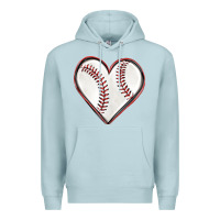 Blue Mist baseball heart Premium Hoodie - texasbilliewilder