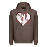 Coffee baseball heart Premium Hoodie - texasbilliewilder