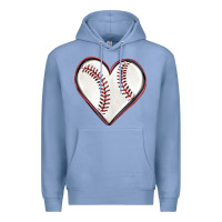 Colony Blue baseball heart Premium Hoodie - texasbilliewilder