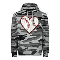 Slate Camo baseball heart Premium Hoodie - texasbilliewilder