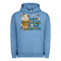 Pigment Pebble Blue half human half coffee Urban Hoodie - texasbilliewilder