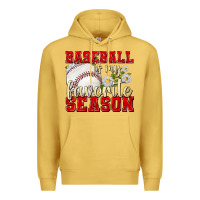 Antique Gold baseball is my favorite season Premium Hoodie - texasbilliewilder