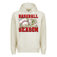 Oatmeal Heather baseball is my favorite season Premium Hoodie - texasbilliewilder