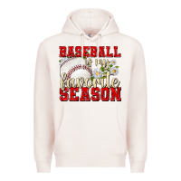 Pale Pink baseball is my favorite season Premium Hoodie - texasbilliewilder