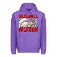 Purple baseball is my favorite season Premium Hoodie - texasbilliewilder
