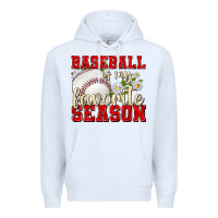 White baseball is my favorite season Premium Hoodie - texasbilliewilder