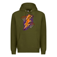 Army Green basketball lightning bolt Premium Hoodie - Zillion Design Studio