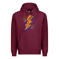 Burgundy basketball lightning bolt Premium Hoodie - Zillion Design Studio