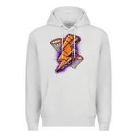 Dove Grey basketball lightning bolt Premium Hoodie - Zillion Design Studio