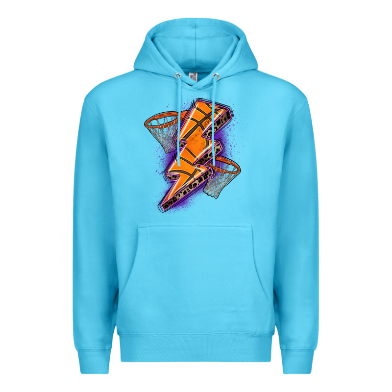 Basketball Lightning Bolt Premium Hoodie by Zillion Design Studio | Teevron