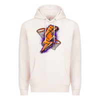 Pale Pink basketball lightning bolt Premium Hoodie - Zillion Design Studio