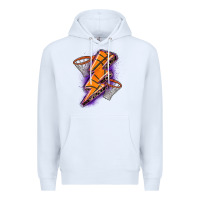 White basketball lightning bolt Premium Hoodie - Zillion Design Studio