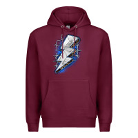 Burgundy volleyball lightning bolt Premium Hoodie - Zillion Design Studio