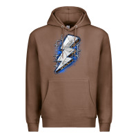 Chestnut volleyball lightning bolt Premium Hoodie - Zillion Design Studio
