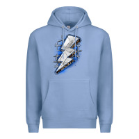 Colony Blue volleyball lightning bolt Premium Hoodie - Zillion Design Studio