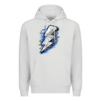 Dove Grey volleyball lightning bolt Premium Hoodie - Zillion Design Studio
