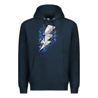 Navy volleyball lightning bolt Premium Hoodie - Zillion Design Studio