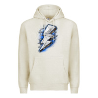 Oatmeal Heather volleyball lightning bolt Premium Hoodie - Zillion Design Studio