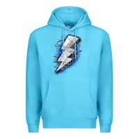 Ocean Blue volleyball lightning bolt Premium Hoodie - Zillion Design Studio