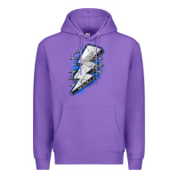 Purple volleyball lightning bolt Premium Hoodie - Zillion Design Studio