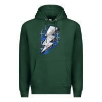 Sports Green volleyball lightning bolt Premium Hoodie - Zillion Design Studio