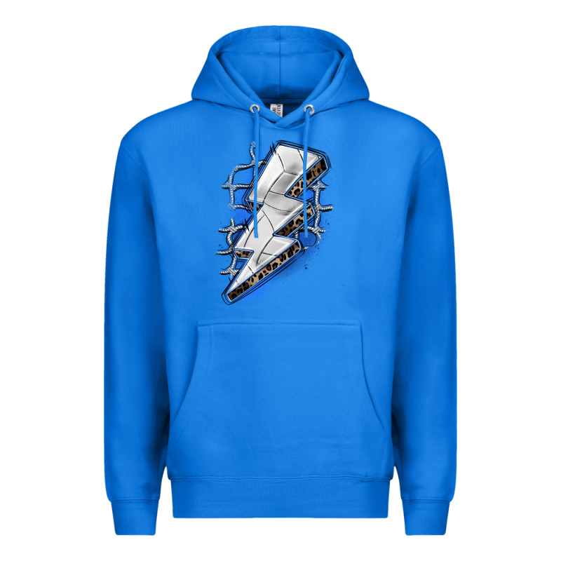 Volleyball Lightning Bolt Premium Hoodie by Zillion Design Studio | Teevron