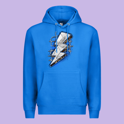 Volleyball Lightning Bolt Premium Hoodie Designed By Zillion Design Studio