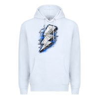 White volleyball lightning bolt Premium Hoodie - Zillion Design Studio