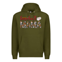 Army Green baseball mama Premium Hoodie - texasbilliewilder