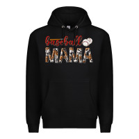 Black baseball mama Premium Hoodie - texasbilliewilder