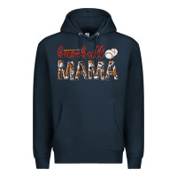 Navy baseball mama Premium Hoodie - texasbilliewilder