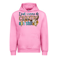 Fuchsia Pink i just wanna do country Urban Hoodie - texasbilliewilder