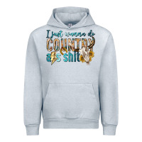 Heather Grey i just wanna do country Urban Hoodie - texasbilliewilder