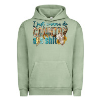 Pigment Oil Green i just wanna do country Urban Hoodie - texasbilliewilder