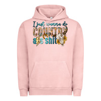 Pigment Salmon i just wanna do country Urban Hoodie - texasbilliewilder